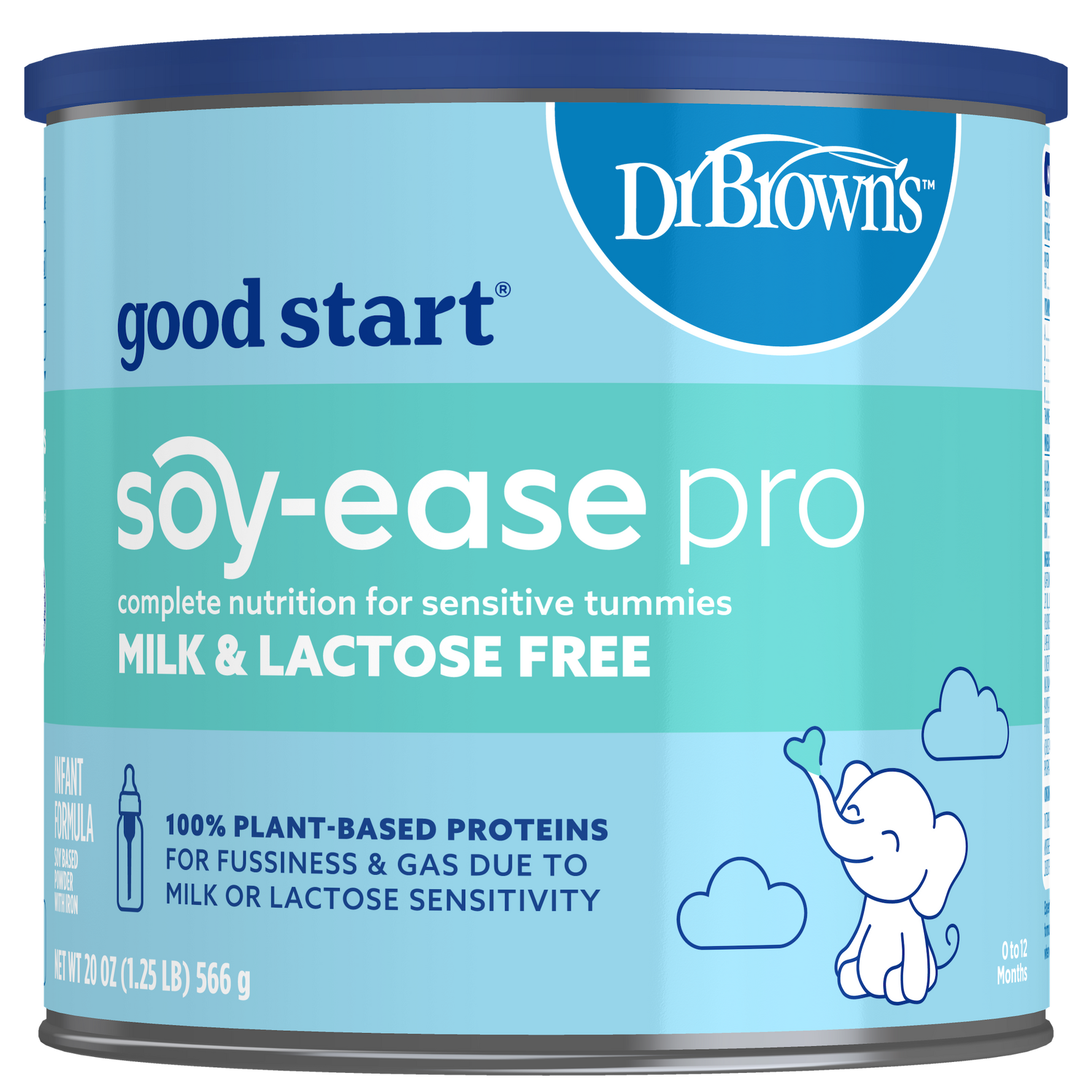 The front label of a Good Start Soy-Ease pro product is shown